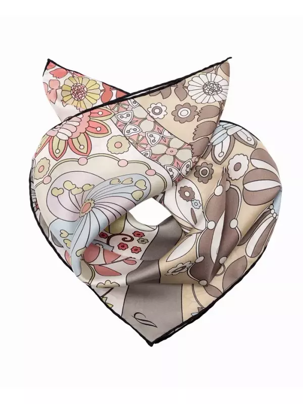 Анита - Шелковый бандана для женщин Elizabetta, коричневый/бежевый