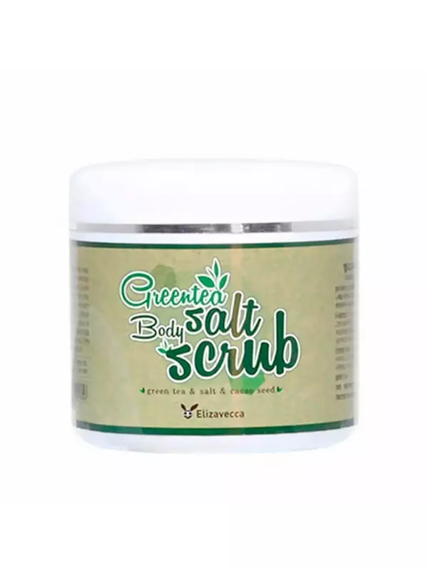 Скраб для тела с экстрактом зеленого чая Elizavecca Greentea Salt Body Scrub - Объем в банке: 600 мл