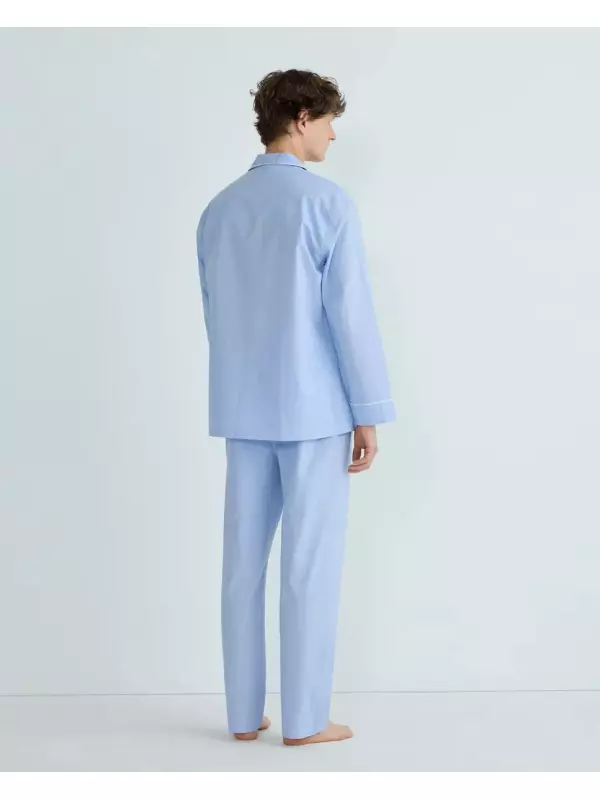 Пижама мужская клетчатая поплиновая Emidio Tucci, синий