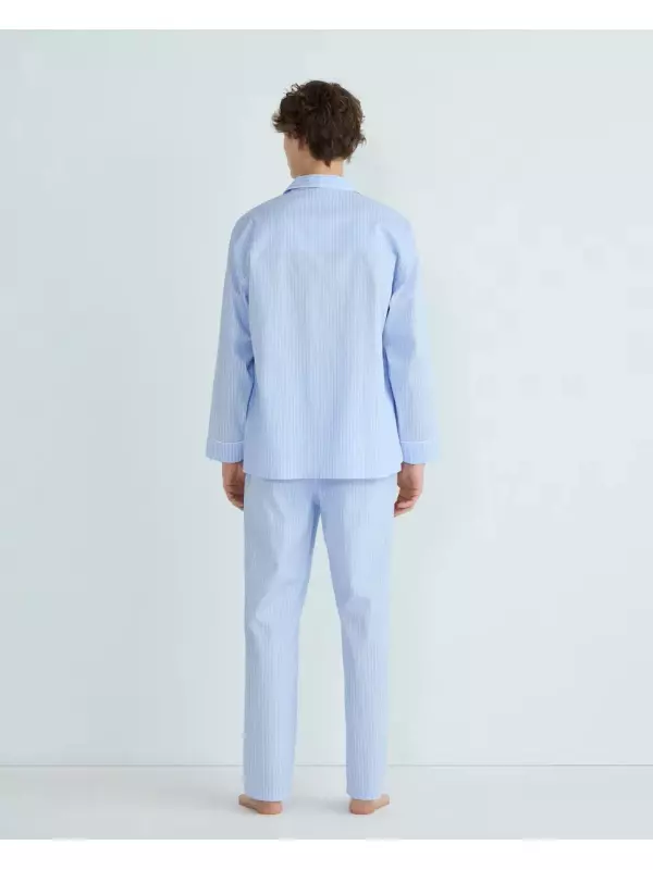 Пижама мужская из полосатого поплина Emidio Tucci, белый