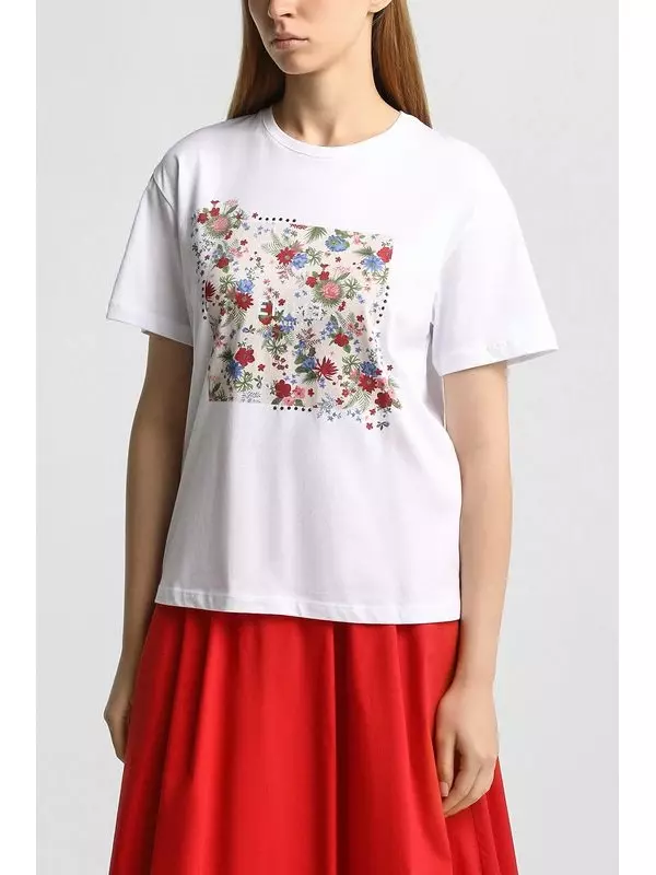 Футболка хлопковая с принтом Emme Marella