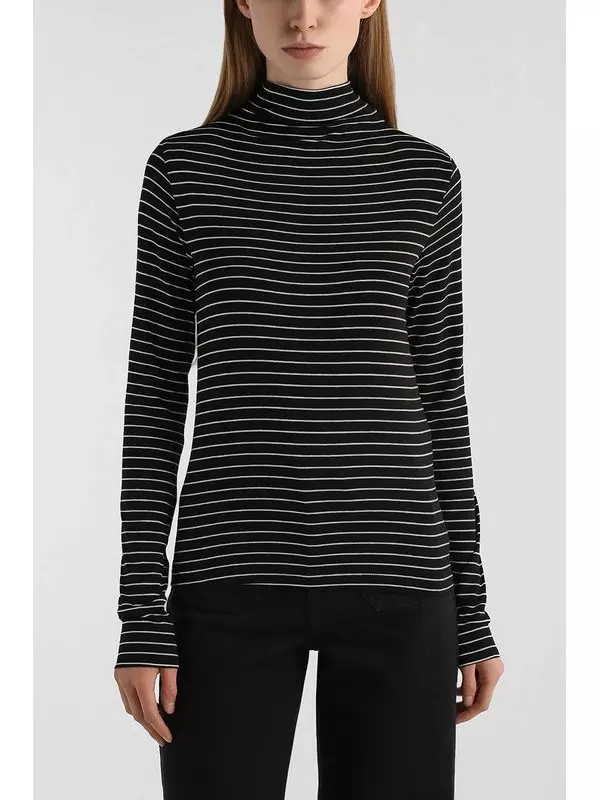Водолазка с воротником стойкой в полоску Emme Marella