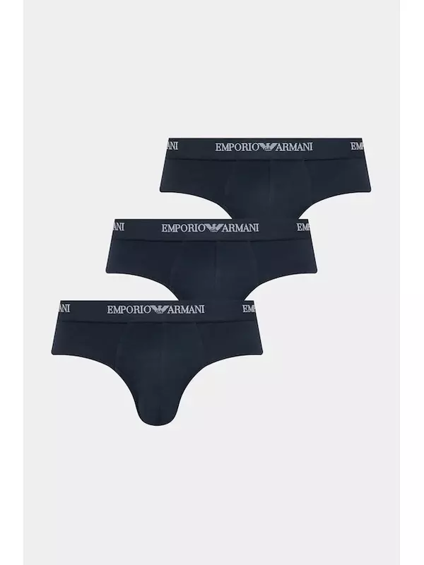 Трусы 3 шт Emporio Armani Underwear, темно-синий