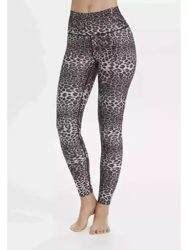 Тренировочные тайтсы ENDURANCE Виндия с модным леопардовым принтом, черный