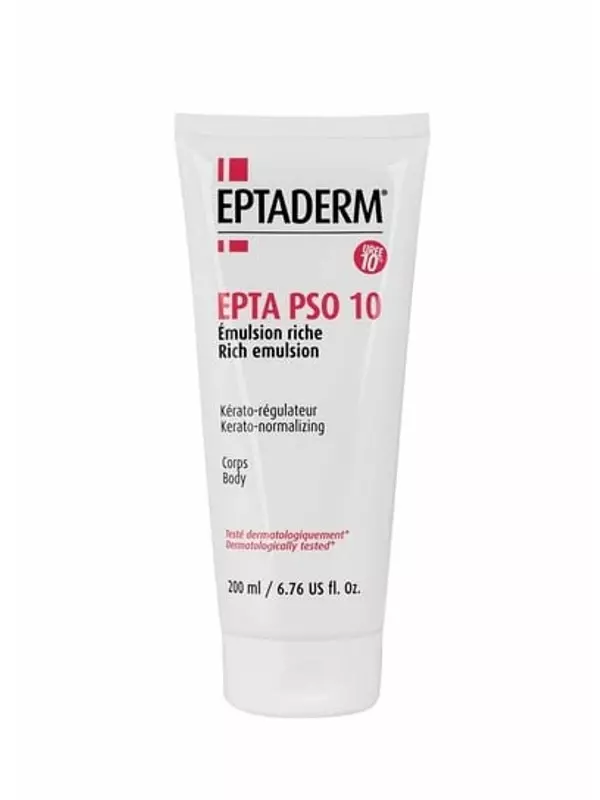 Насыщенная эмульсия для тела с 10% мочевины для сухой и шелушащейся кожи. EPTA PSO 10 Emulsion -, Eptaderm