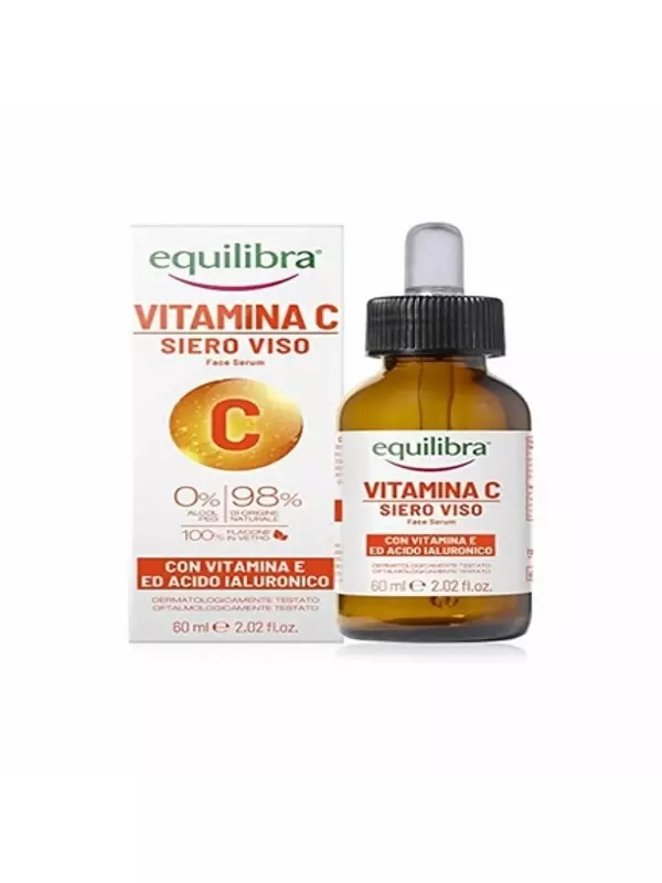 Сыворотка для лица Витамин С с витамином Е Гиалуроновая кислота и алоэ вера 60 мл Equilibra