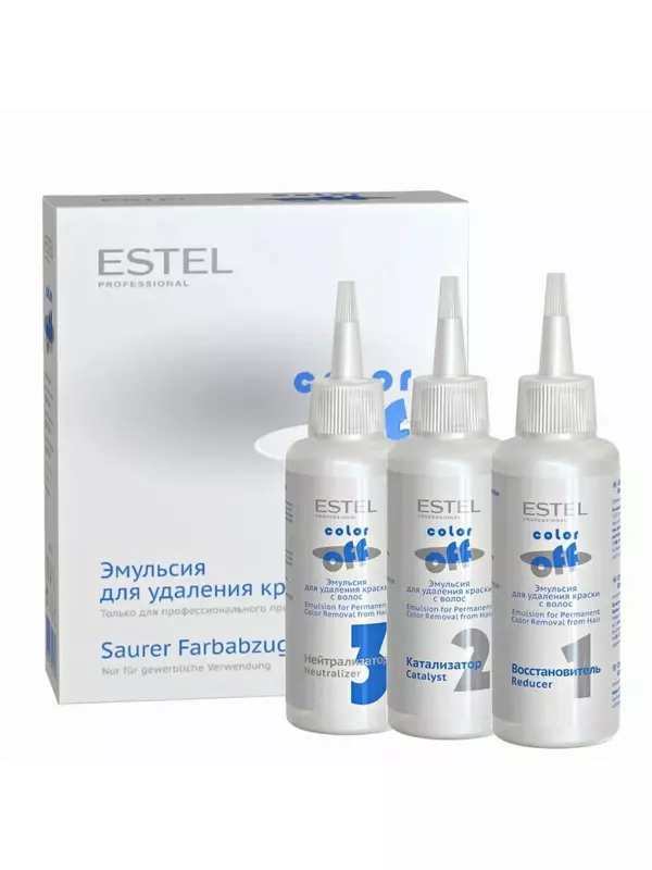 Эмульсия ESTEL Color Off для удаления стойких красок с волос Color Off, 3*120мл