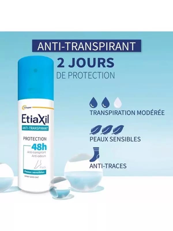 Дезодорант-антиперспирант для ног 48ч 100мл Etiaxil