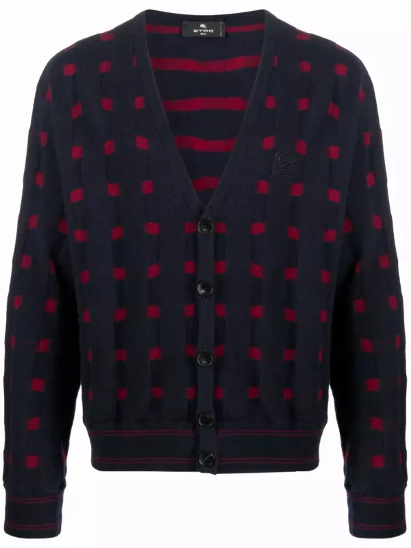 Кардиган с узором ETRO, синий
