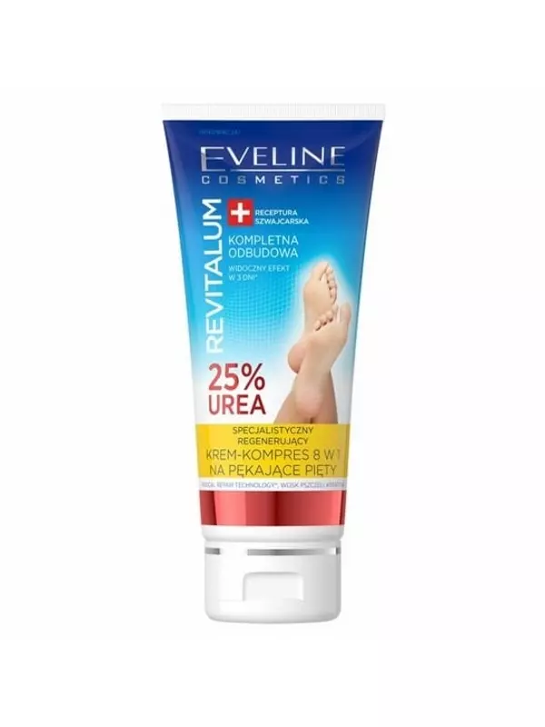 Специализированный регенерирующий крем-компресс 8в1 для потрескавшихся пяток 25% Мочевина, 100 мл Eveline Cosmetics, Revitalum