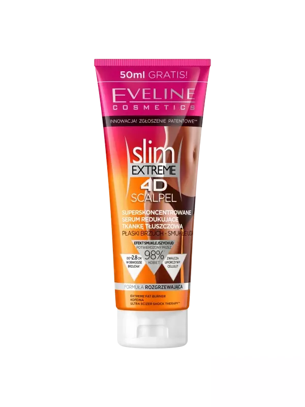Eveline Cosmetics Slim Extreme 4D разогревающая антицеллюлитная сыворотка для тела, 250 мл