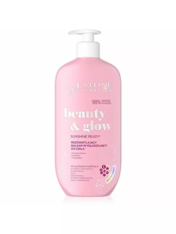 Осветляющий разглаживающий бальзам для тела, 350 мл Eveline Cosmetics, Beauty & Glow