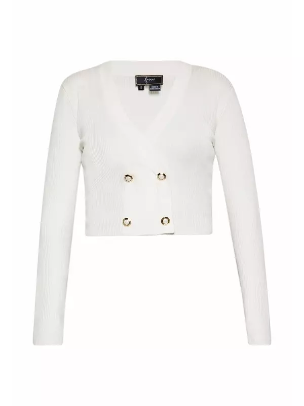 Вязаный кардиган faina Knit Cardigan, белый