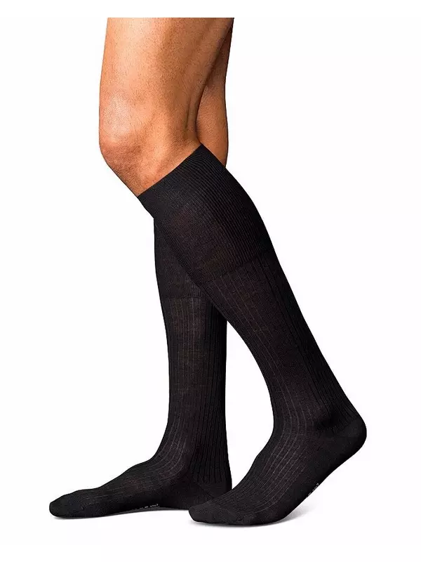 Носки до колена Falke No. 7 из мериносовой шерсти и нейлона, черный