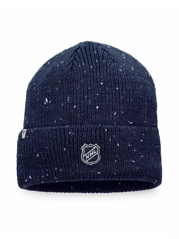 Мужские фирменные темно-синие куртки Columbus Blue Authentic Pro Rink Pinnacle вязаная шапка с манжетами Fanatics