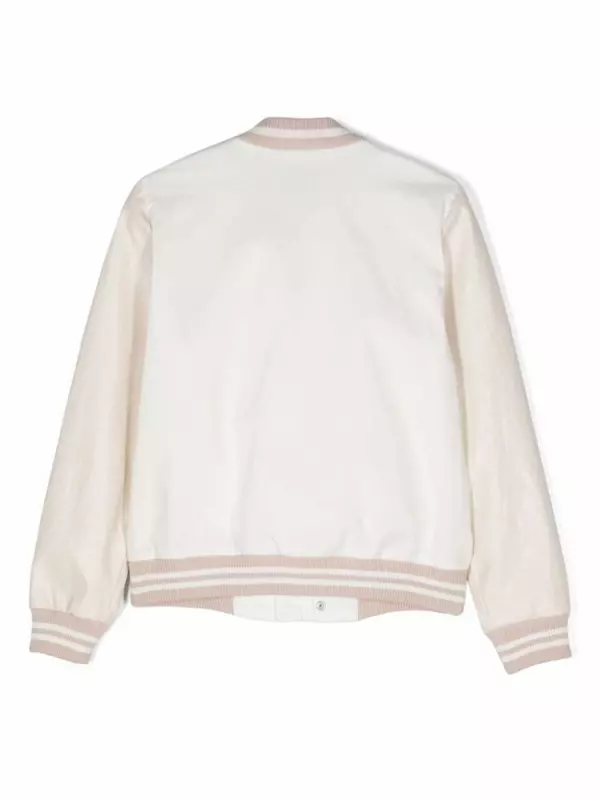 Куртка-бомбер Fay Kids с панельным дизайном, серый