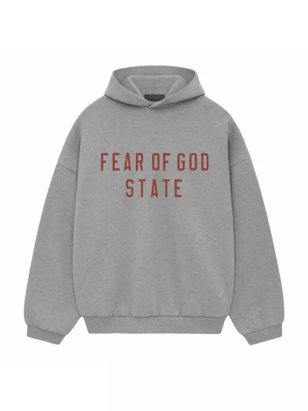 Толстовка ss25 fleece hoodie Fear Of God Essentials, серый