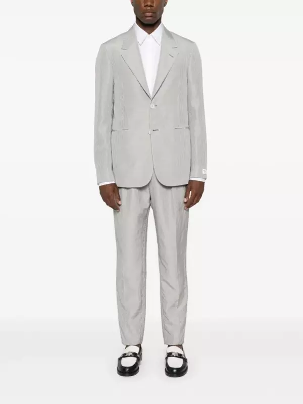 FENDI однобортный пиджак в полоску, серый