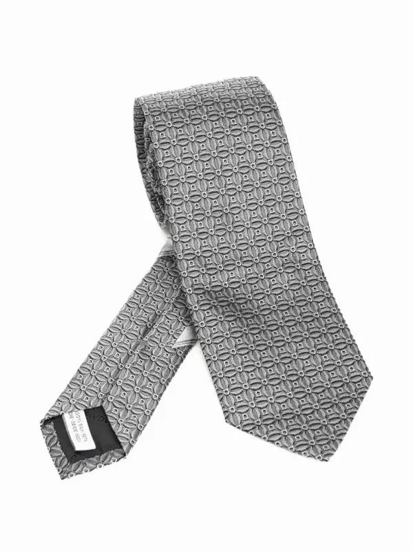 Шелковый галстук Ferragamo, серый