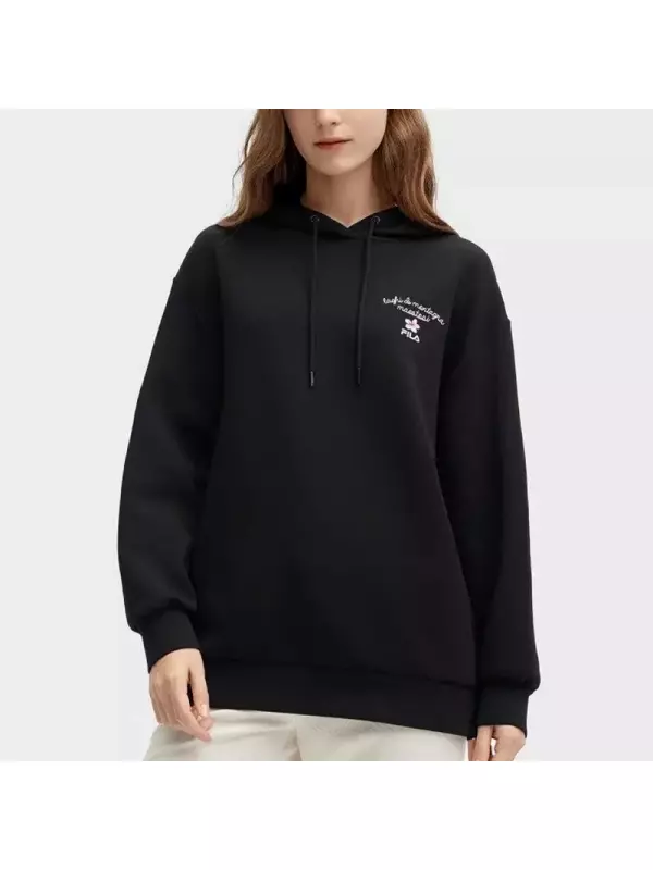 Свитшот женский, цвет черный как смоль Fila