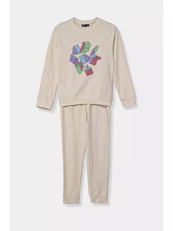 Детская шерстяная пижама Fila, бежевый