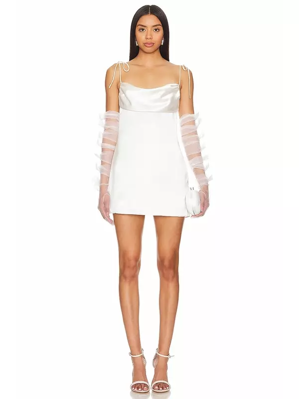 Мини-Платье цвета амбры For Love & Lemons, белый