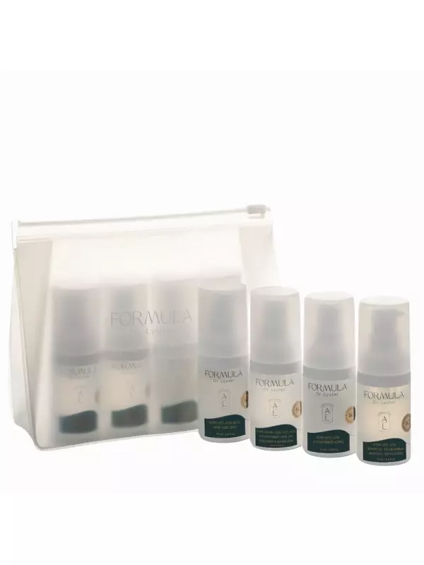 FORMULA DR. LYUTER Набор миниатюр анти-акне (мусс 15 мл + тонер 15 мл + сыворотка 15 мл + флюид 15 мл) ANTI-ACNE