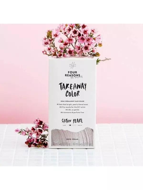 Four Reasons Original Takeaway Color Satin Pearl 9.02 Bright Pearl Blonde Полуперманентная краска для волос Без аммиака и отдушек Краска для волос 100% веганская и не тестируемая на животных