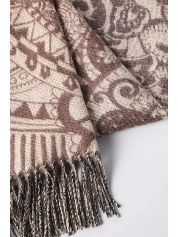 Шарф с принтом и бахромой Fraas