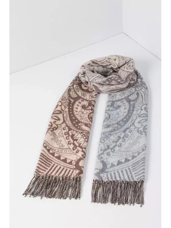Шарф с принтом и бахромой Fraas