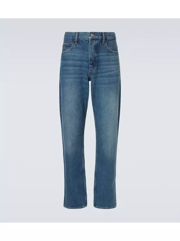 Прямые джинсы со средней посадкой Frame, Blue Gold