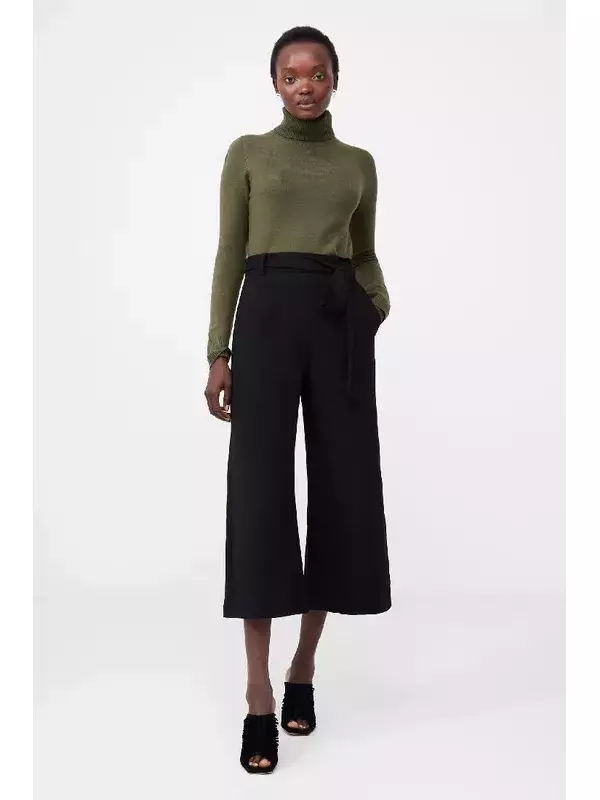 Подпоясанный шепотом кюлоты French Connection, черный