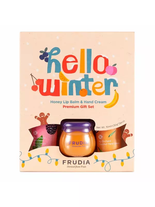 Подарочный набор Frudia Hello Winter Honey Lip Balm & Hand Cream Gift Set №2