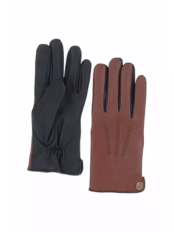 Перчатки '535' из мягкой кожи ягненка и натуральной кожи с флисовой подкладкой GABICCI, коричневый