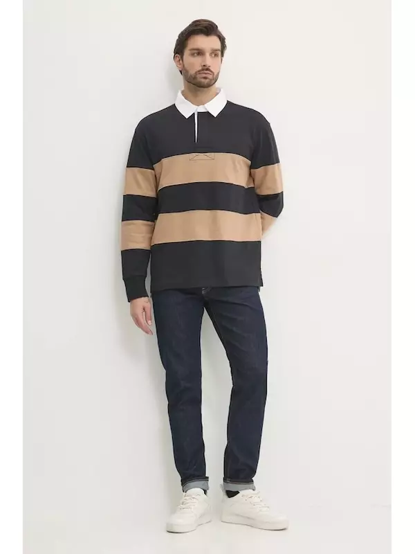 Хлопковая водолазка Gant, черный