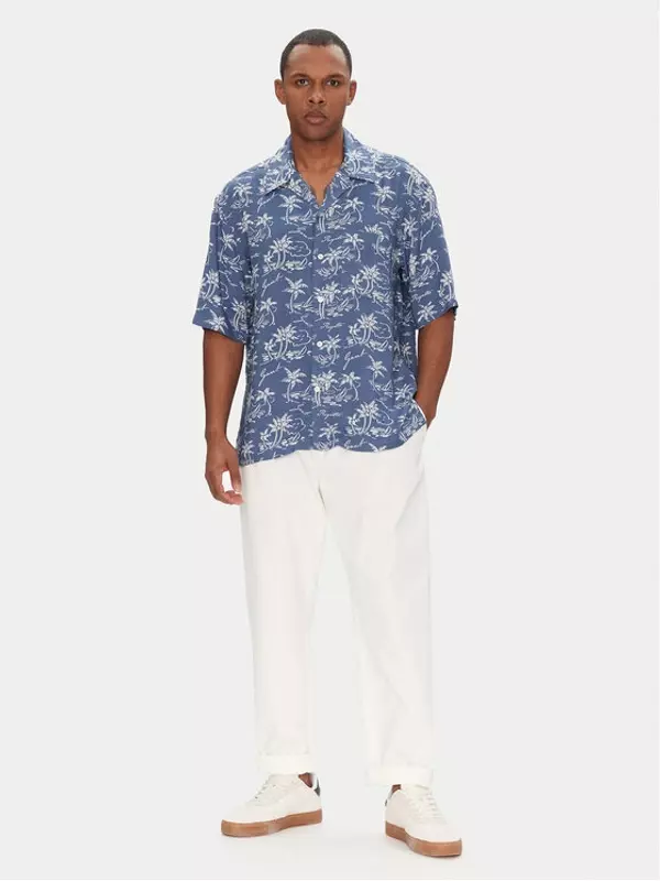 Свободная рубашка Island Print 3250071 Gant, синий
