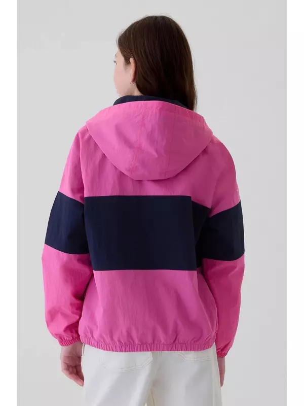 Ветровка анорак из переработанного материала (4 13 лет) Gap, розовый