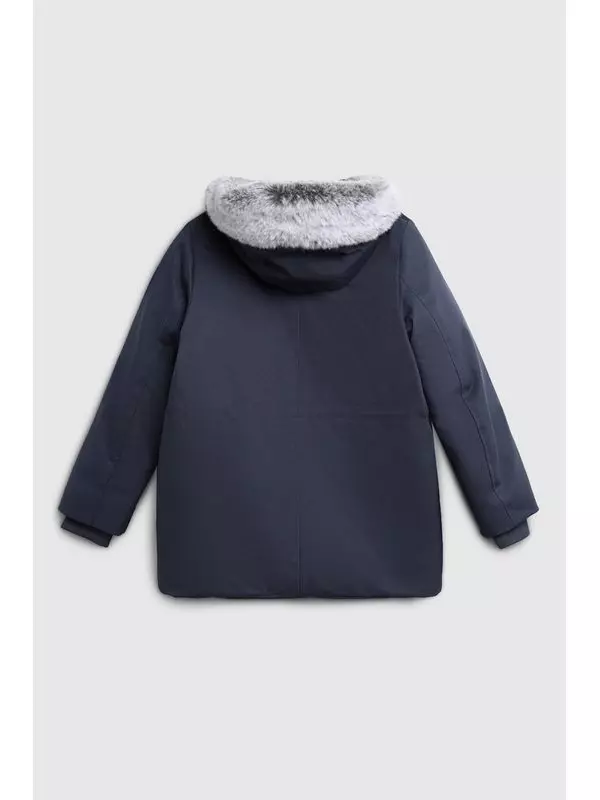 Парка утепленная с мехом на капюшоне Geox