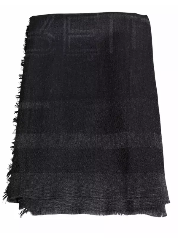 Мужской шарф-фуляр GF Ferre Wool Viscose с узором, темно-серый