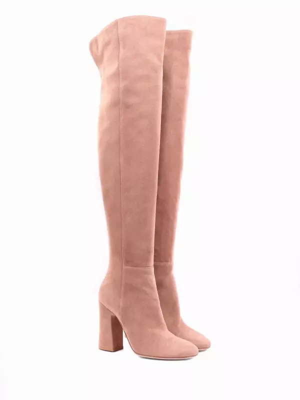 Замшевые ботфорты