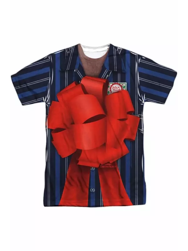 Футболка/футболка с коротким рукавом из полиэстера для взрослых «Рождественские каникулы» Фрэнка Ширли Gildan, белый