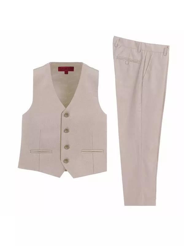 Gioberti, формальный комплект из жилета и штанов для мальчиков и малышей, 2 предмета, бежевый