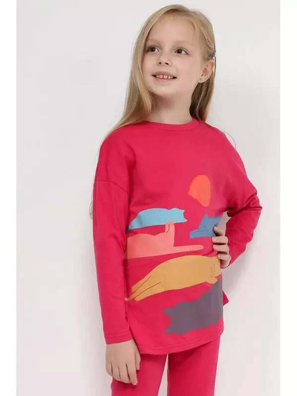 Хлопковый лонгслив с принтом GIOCO