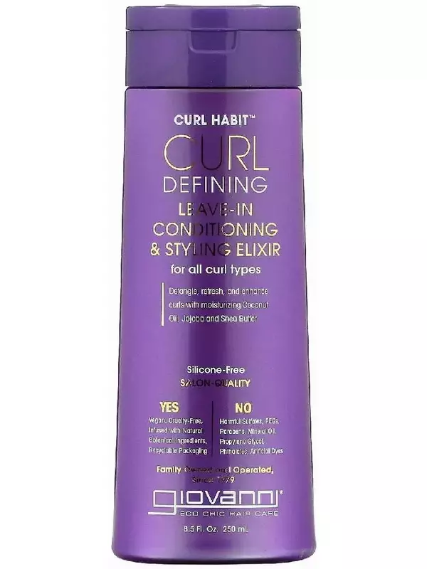 Несмываемый Эликсир Giovanni для укладки и ухода за локонами, 250 мл