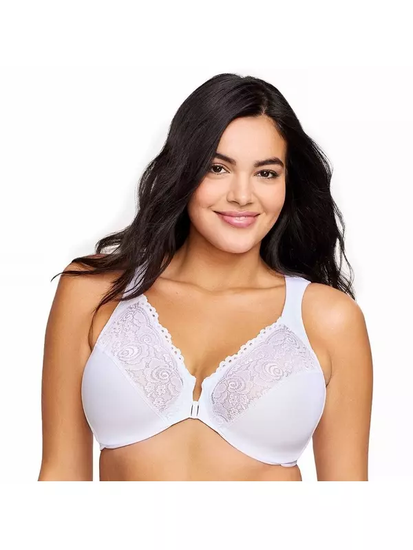 Закрытый бюстгальтер больших размеров Glamorise Wonderwire для полной фигуры 1245, белый