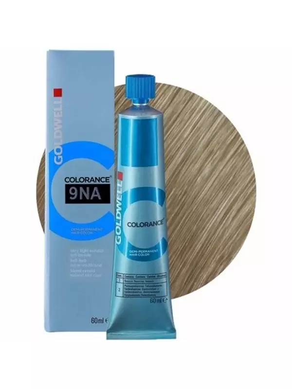 Colorance 9Na Очень светлая натуральная пепельно-русая полустойкая краска для волос 2 унции 60 мл, Goldwell