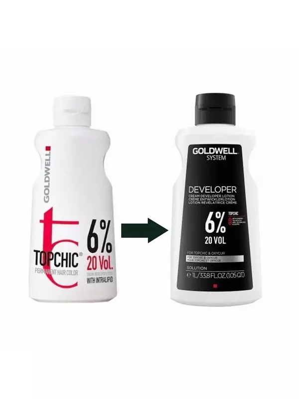 Окислительная эмульсия для окрашивания, 1000 мл Goldwell Topchic lotion