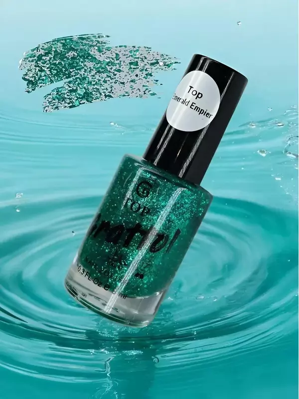 Grattol top Emerald Empier - топ для ногтей с эффектом изумрудного сияния, 9 мл
