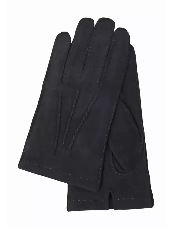 Кожаные перчатки GRETCHEN Мужские перчатки Джендрик, изготовлены из итальянской козьей замши, черный