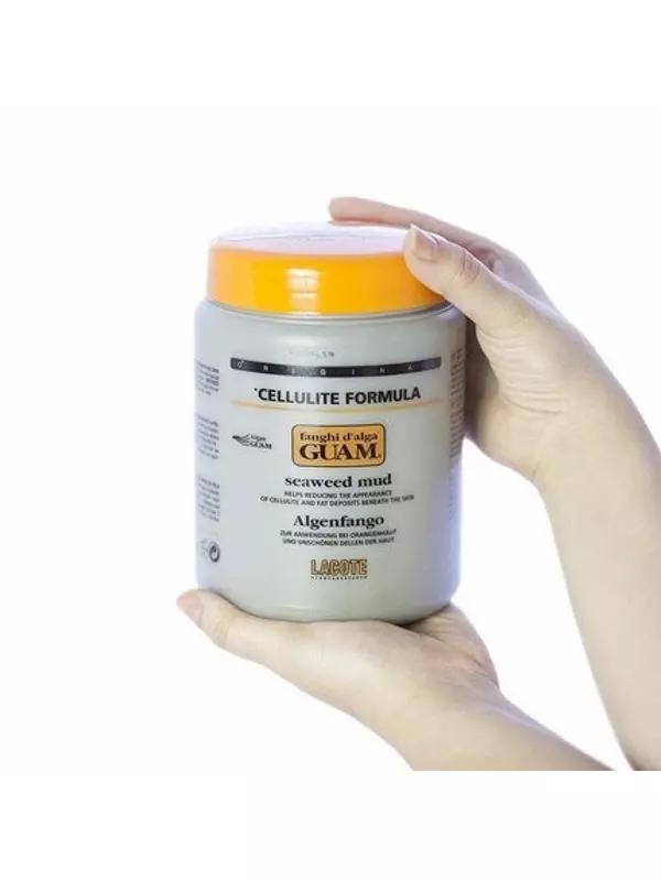 Гуамская антицеллюлитная грязь с горячими морскими водорослями, оригинальная формула, моделирующее обертывание для тела, 1000 г, 1 фунт Guam